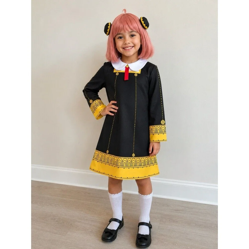 Girls Anya Forger Inspired Costume 7/9 years old